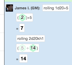 Simple commands for complex dice rolling and math! No, roll20 is not paying me.
