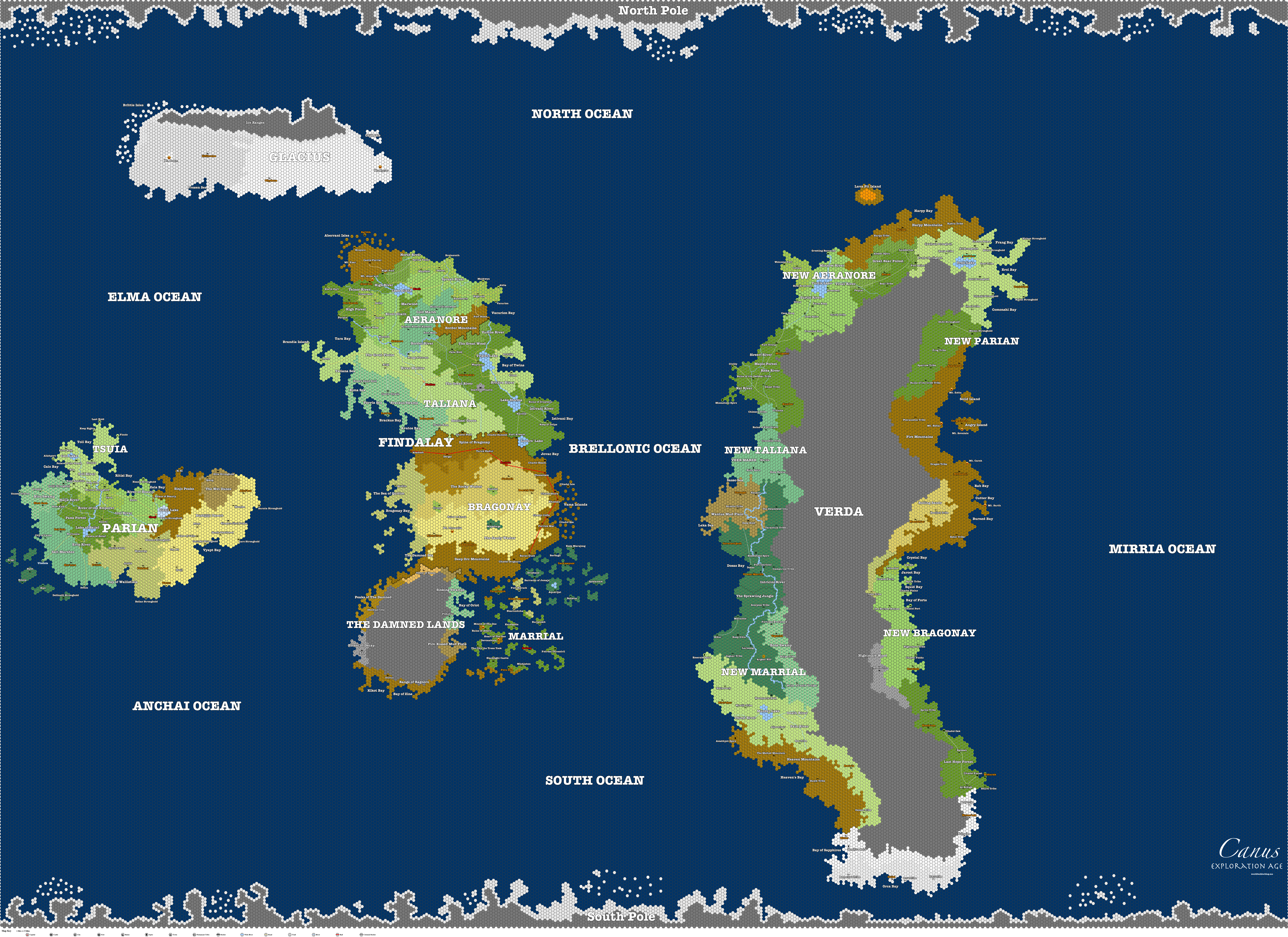 My latest map of Canus... still needs some tweaks